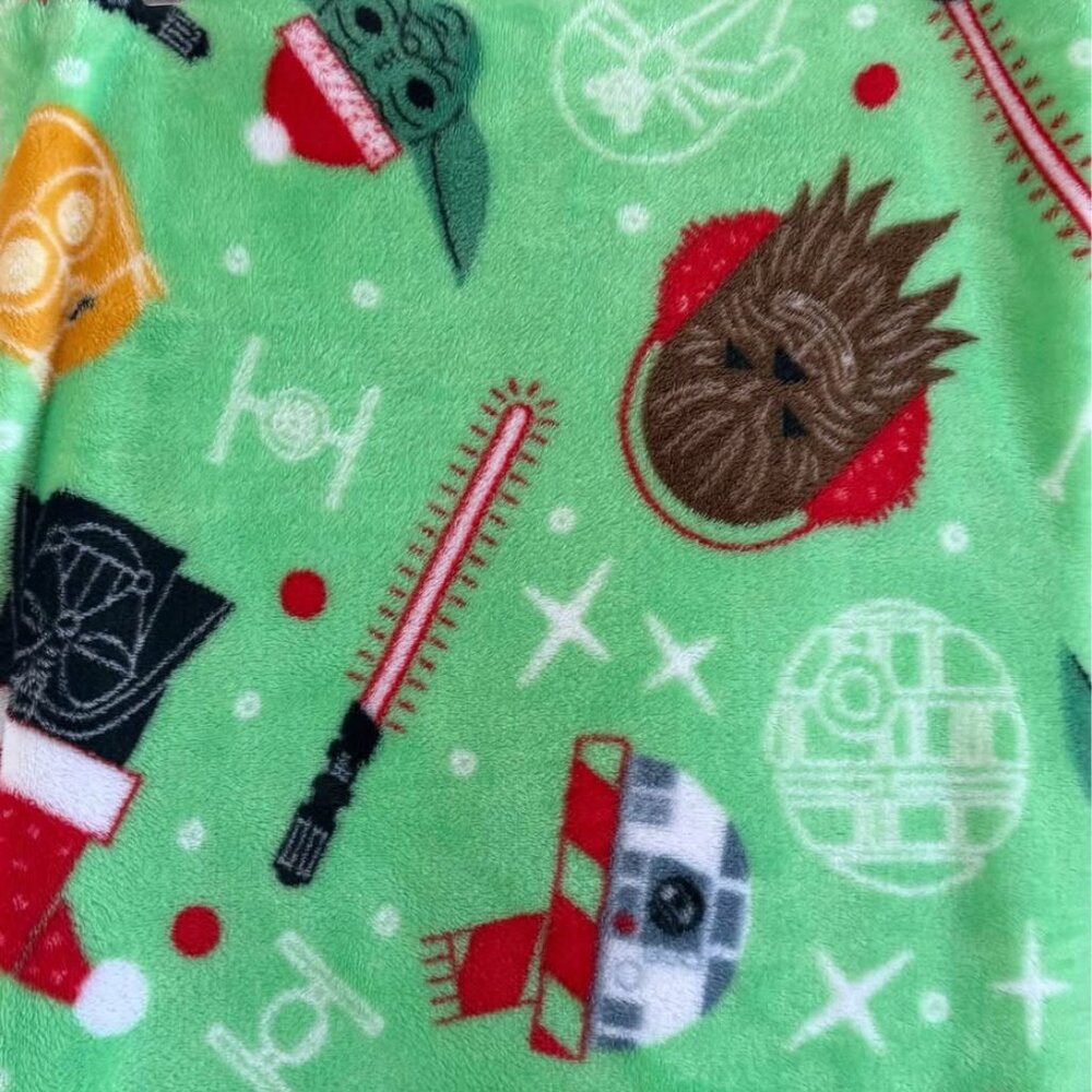 Super Soft “The Big One” Christmas‎ Star Wars Fleece 70 x 58 inches Blanket - Picture 4 of 7